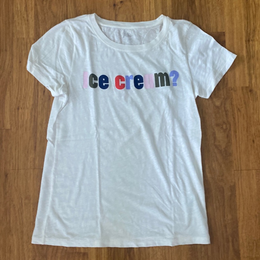 JCrew graphic tee in cream